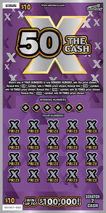 NEW!50X The Cash scratch-off ticket