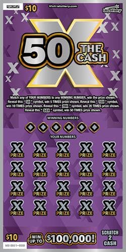 NEW!50X The Cash scratch-off ticket