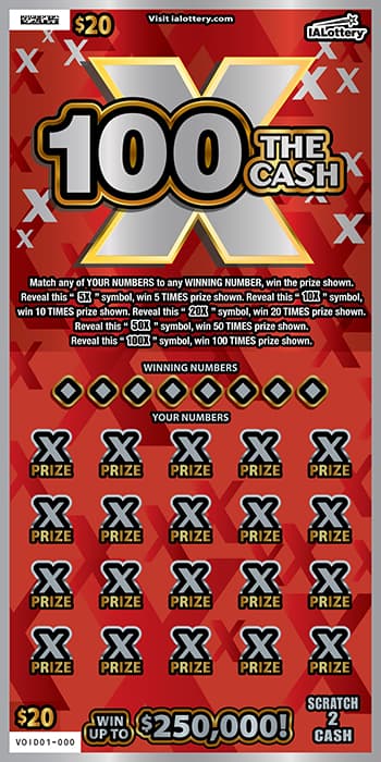 NEW!100X The Cash scratch-off ticket
