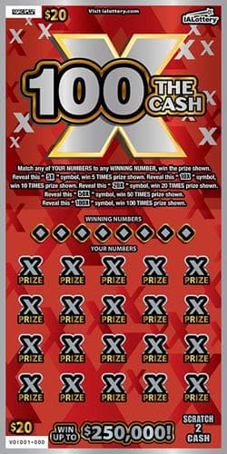 NEW!100X The Cash scratch-off ticket
