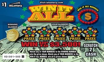 NEW!Win It All scratch-off ticket