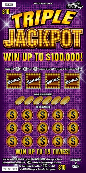 NEW!Triple Jackpot scratch-off ticket