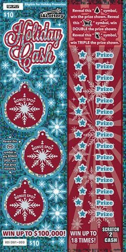 NEW!Holiday Cash scratch-off ticket