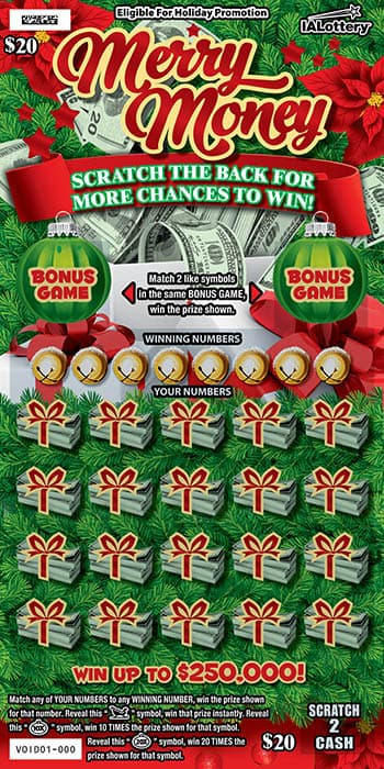 NEW!Merry Money scratch-off ticket