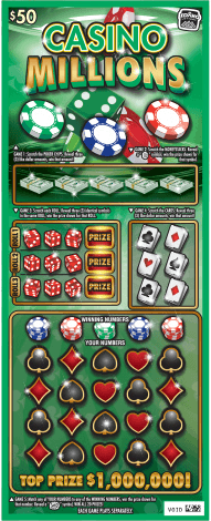 Casino Millions scratch-off ticket
