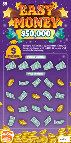 Easy Money scratch-off ticket