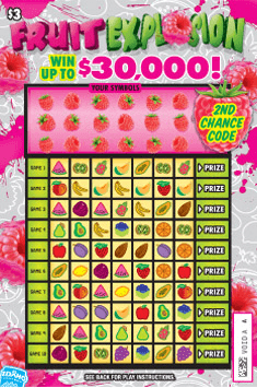 Fruit Explosion scratch-off ticket
