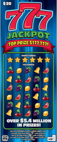 777 Jackpot scratch-off ticket
