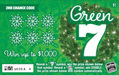 Red 7, Green 7 scratch-off ticket