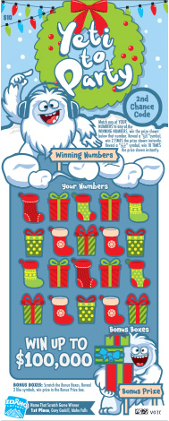 Yeti To Party scratch-off ticket