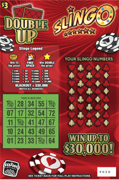 Double Up Slingo scratch-off ticket