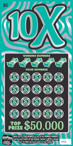 10X Multiplier scratch-off ticket