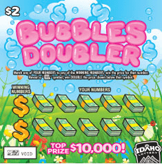 Bubbles Doubler scratch-off ticket