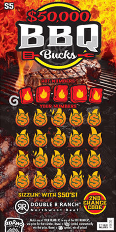 BBQ Bucks scratch-off ticket