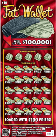 Fat Wallet scratch-off ticket