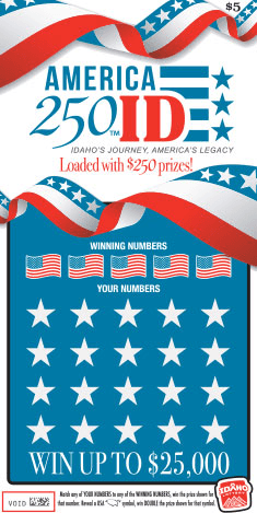 America 250 (Idaho) scratch-off ticket