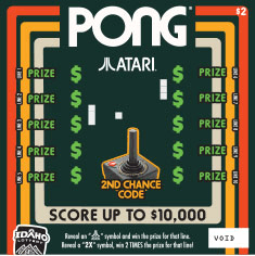 Pong scratch-off ticket