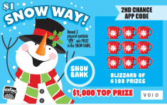 Snow Way! scratch-off ticket