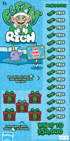 Elfin' Rich scratch-off ticket