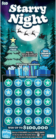Starry Night scratch-off ticket