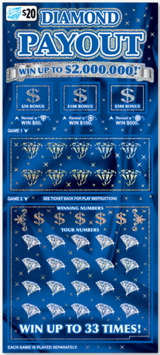Diamond Payout scratch-off ticket