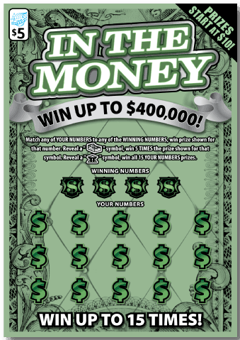 In the Money scratch-off ticket
