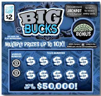 Big Bucks scratch-off ticket