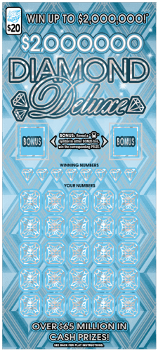 $2,000,000 Diamond Deluxe scratch-off ticket