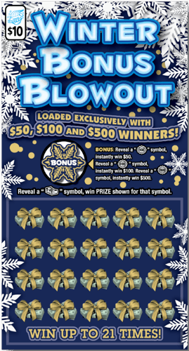 Winter Bonus Blowout scratch-off ticket