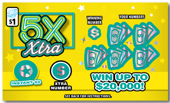 5X Xtra scratch-off ticket