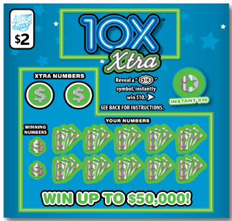 10X Xtra scratch-off ticket
