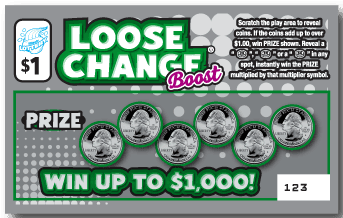 Loose Change Boost scratch-off ticket