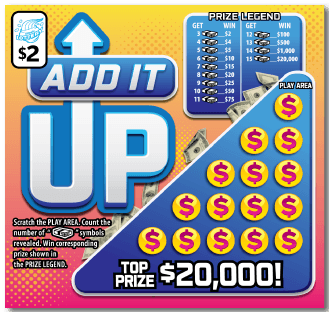 Add It Up scratch-off ticket