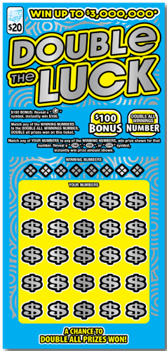 Double the Luck scratch-off ticket