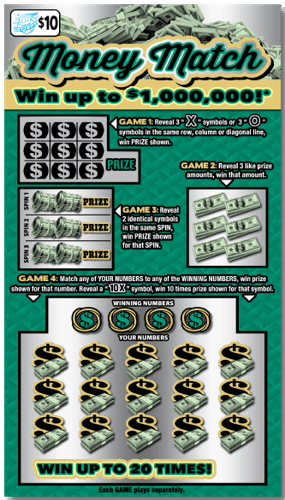 Money Match scratch-off ticket