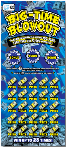Big Time Blowout scratch-off ticket