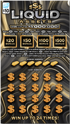 Liquid Assets scratch-off ticket