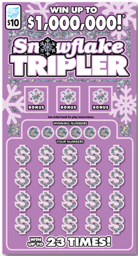 Snowflake Tripler scratch-off ticket