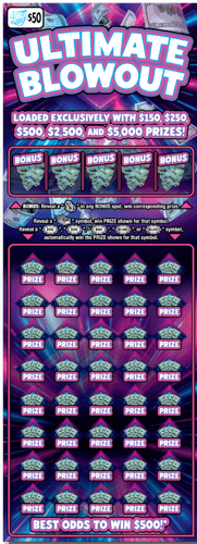 Ultimate Blowout scratch-off ticket