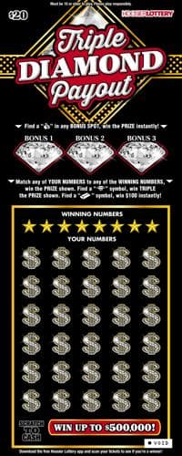 TRIPLE DIAMOND PAYOUT scratch-off ticket
