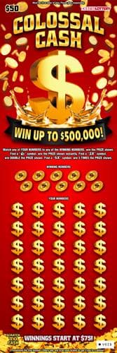 COLOSSAL CASH scratch-off ticket