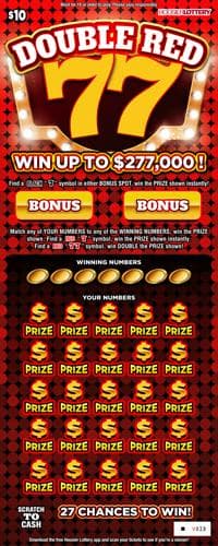 DOUBLE RED 77 scratch-off ticket