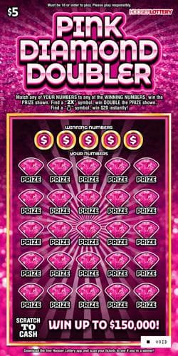 PINK DIAMOND DOUBLER scratch-off ticket