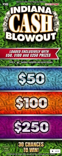 INDIANA CASH BLOWOUT scratch-off ticket