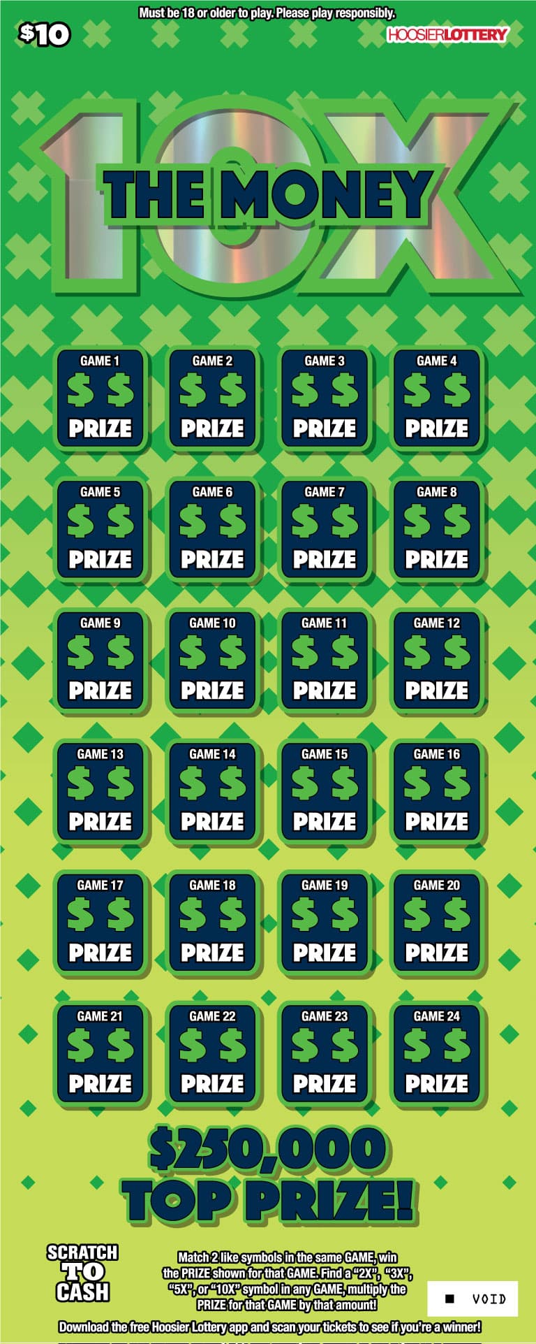 10X THE MONEY scratch-off ticket