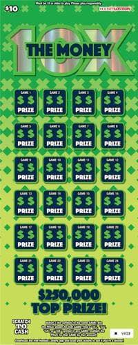 10X THE MONEY scratch-off ticket