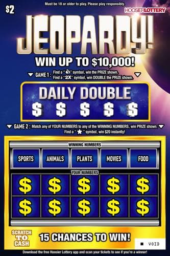 JEOPARDY! scratch-off ticket