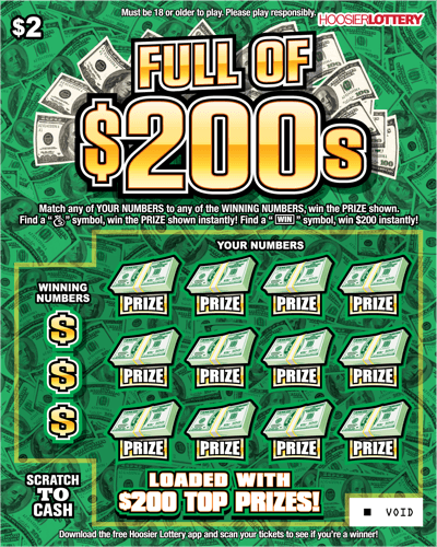FULL OF $200S scratch-off ticket