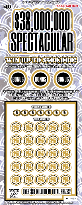 $38,000,000 SPECTACULAR scratch-off ticket