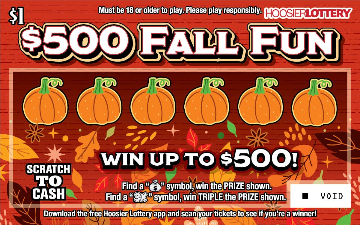 $500 FALL FUN scratch-off ticket